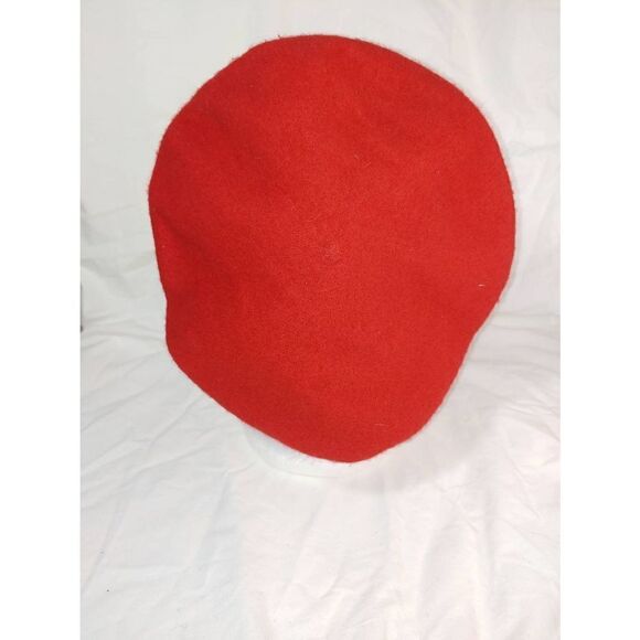 Normandy Mfg Basque Beret Women's Red 100% Wool Beret - Picture 3 of 5
